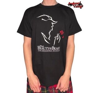 Vintage Disney Beauty and the Beast Broadway Musical Detroit black tee size L